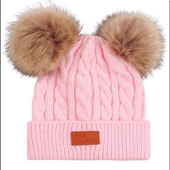 Pink Winter Girls & Boys Warm Hats Set; Toddler Scarf Set - Picture 2 of 6